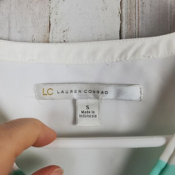 LC Lauren Conrad Striped Blouse Size Small - Picture 3 of 10